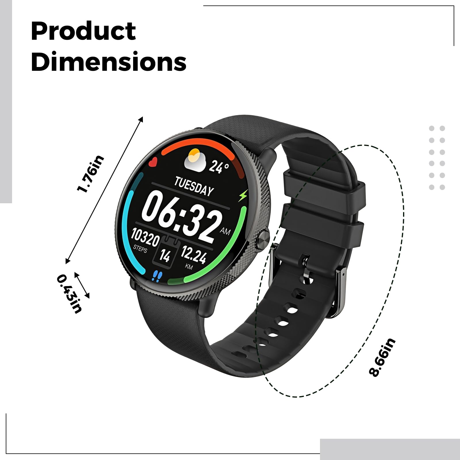 Dziecięcy smartwatch Amoled High-Definition S61, sportowy pasek z funkcją bezprzewodowego połączenia, wodoodporny IP68, różne tryby sportowe, czarny, dostosowany do młodych umysłów