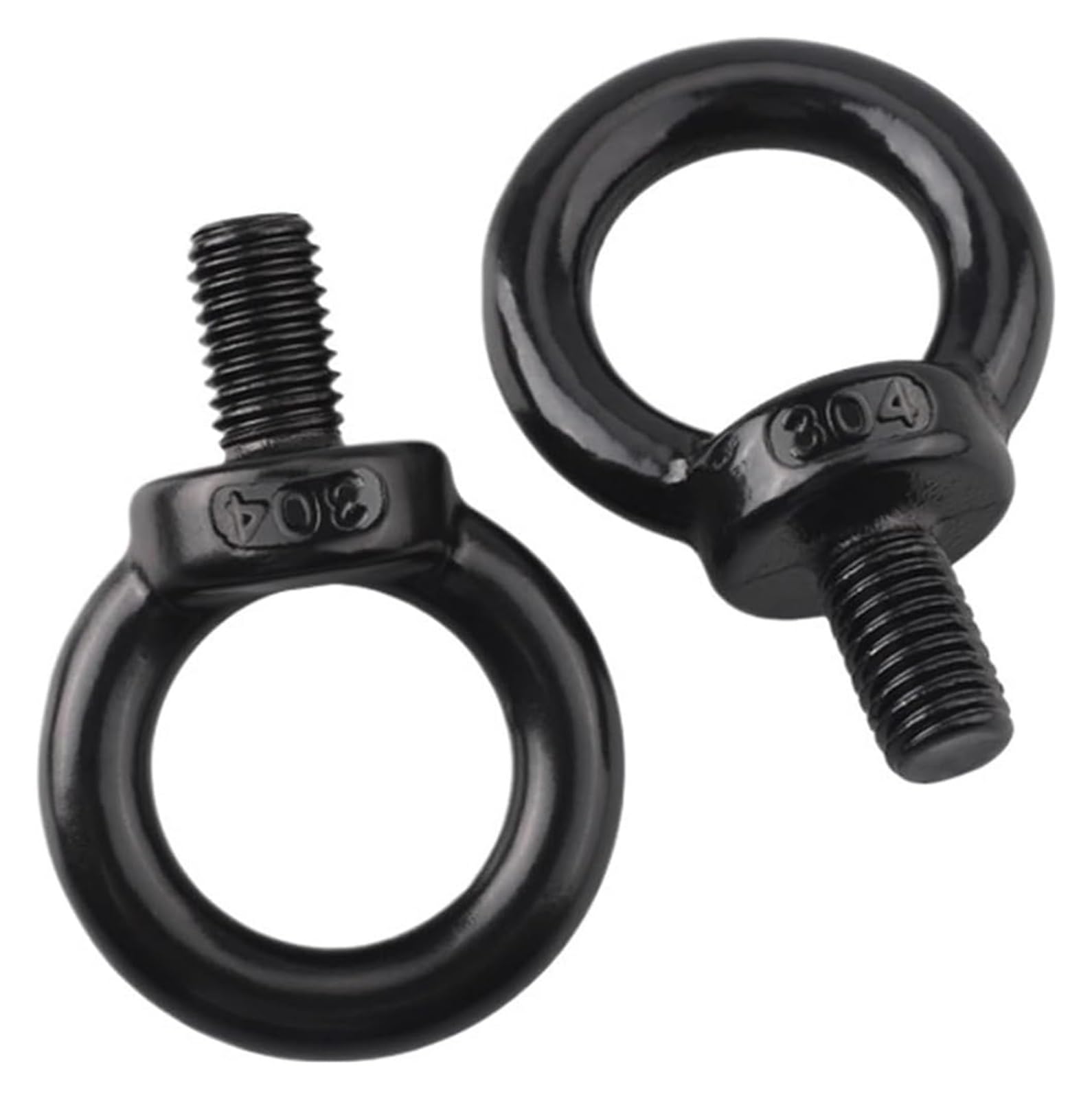Bulloni ad occhiello in acciaio inossidabile, M3 M4 M5 M6 M8 M10 M12 M14 M16 M18 M20 M24 Anello in acciaio inossidabile nero 304 Golfare di sollevamento Viti ad occhiello di sollevamento marino Anello