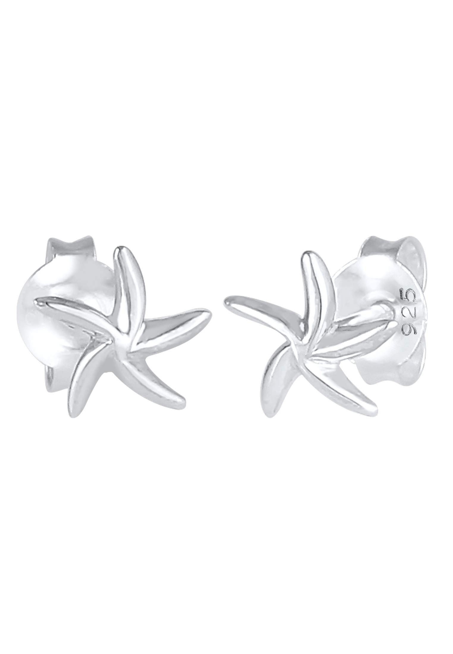 Elli Women's Silver 925 Sterling Silver Xilion Cut Stud Earrings