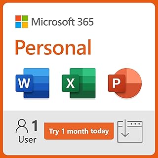 Microsoft 365 Personal Subscription [1-month free, Auto-Renews at $69.99/Year]