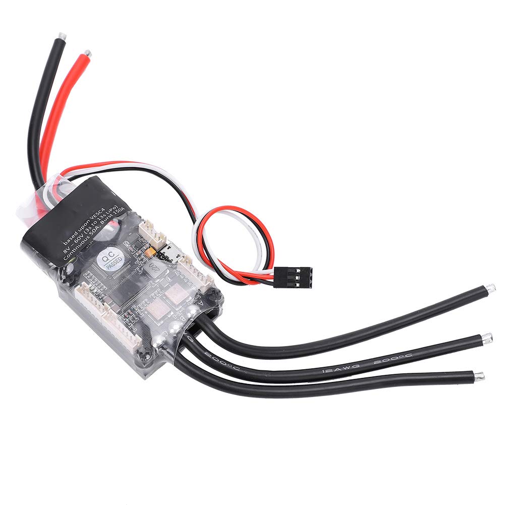 FTVOGUE Elektryczny Regulator Prędkości Aluminiowy Anodowany Grzejnik Mini FSESC4.20 50A Moduł ESC dla Robota Elektroniczny z Kompaktowym Kontrolerem Rozpraszającym Ciepło
