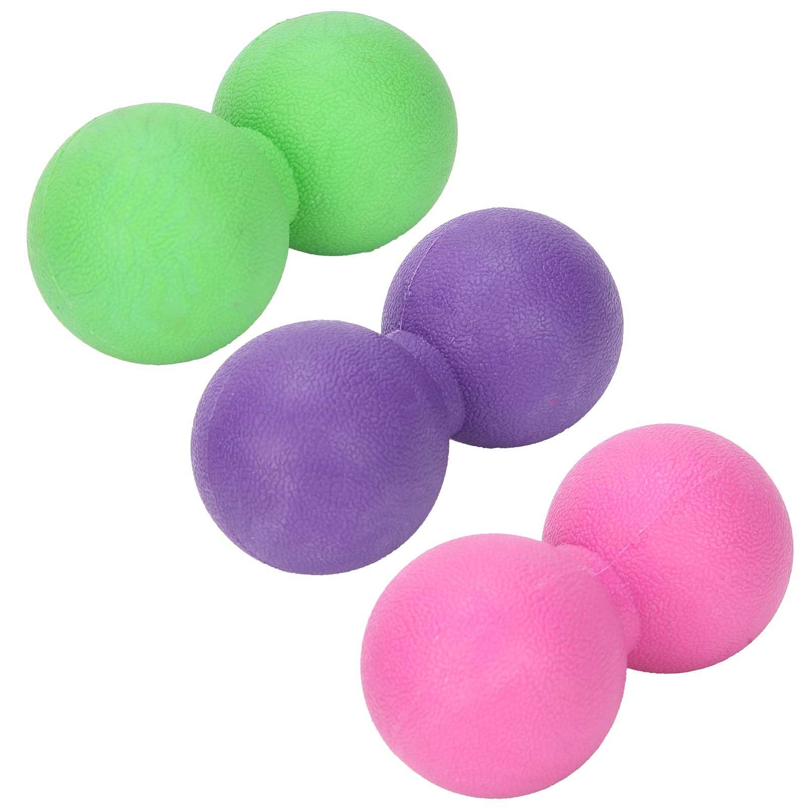Erdnuss-Massageball Zur Muskelentspannung, Tragbares Silikon-Fitnessgerät für Büroangestellte, 12,1 Cm, 3er-Pack (Lila+Rosarot+Grün)