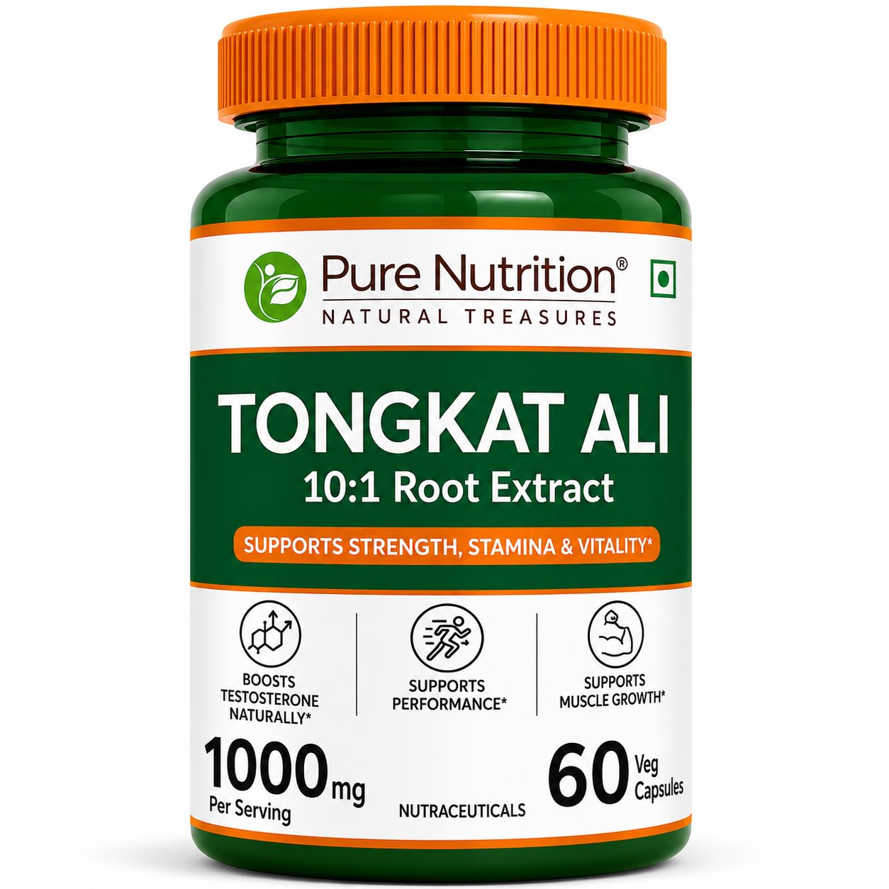Pure Nutrition Organic Tongkat Ali 1000mg | 60 Veg Capsules | Supports Male Wellness | Boosts Energy, Immunity & Stamina | Enhances Stress Tolerance | Natural Herbal Supplement | Gluten-Free-image-17