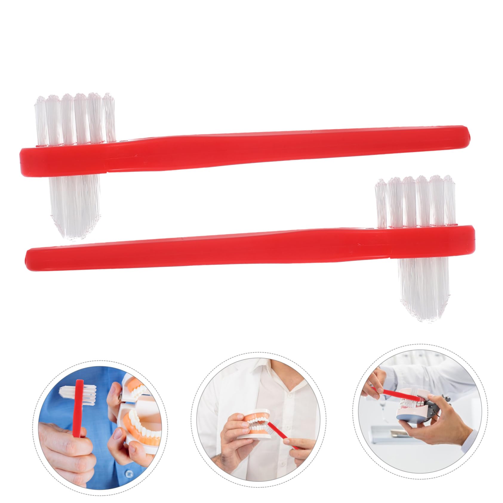 5 Set Spazzolino Dentarie Doppia Per Orale Per Viaggi Resistente E Riutilizzabile Ergonomico 4 Pezzi*5
