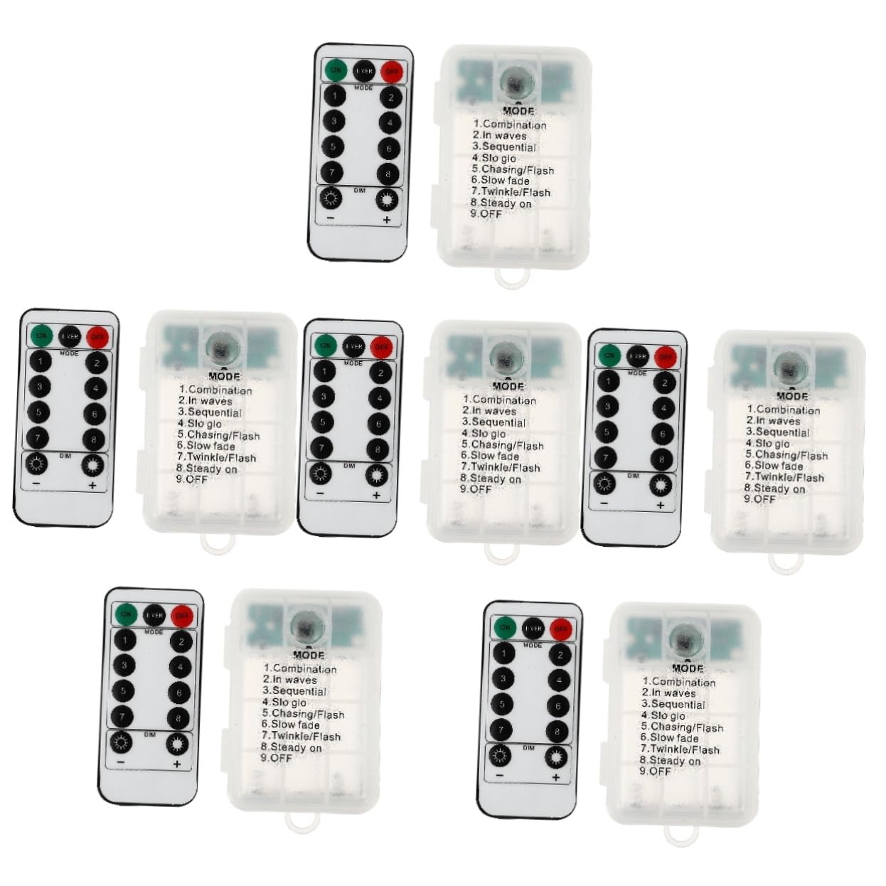 DOITOOL 6sets USB Battery Box Remote Control for String Lights Modes Compact and Lightweight Battery Container for Easy Storage and Use