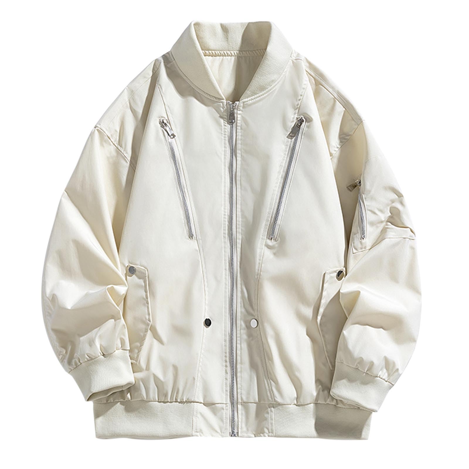 Chaqueta bomber para hombre, casual, talla grande, cortavientos, primavera, otoño, cremallera completa, chaqueta de vuelo al aire libre, abrigo versátil y ligero, chaqueta deportiva de trabajo con