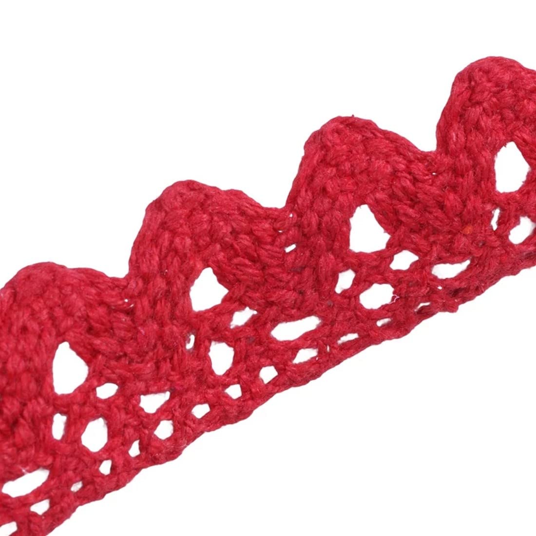Kanten lint vintage kant, 2 rollen kanten lint zelfklevend decoratief lint kant lint zelfklevende banden om te knutselen, vintage decoratie kanten rand voor scrapbook, bruiloft (rood, wit