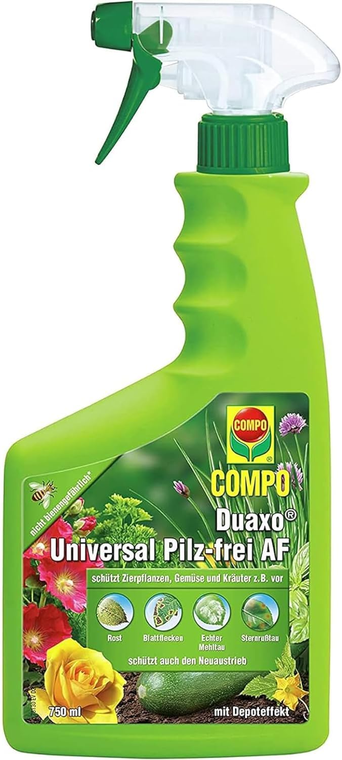 Compo Duaxo Universal Pilz-frei AF, Bekämpfung von Pilzkrankheiten an Zierpflanzen, Gemüse und Kräutern, Anwendungsfertig, 750 ml