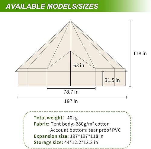 Miniatura 2 de ACTIVE GIFT Tienda de campaña de lona de algodón, tienda de campaña glamorosa de lujo, tiendas de campaña para todo el año, tienda de campaña