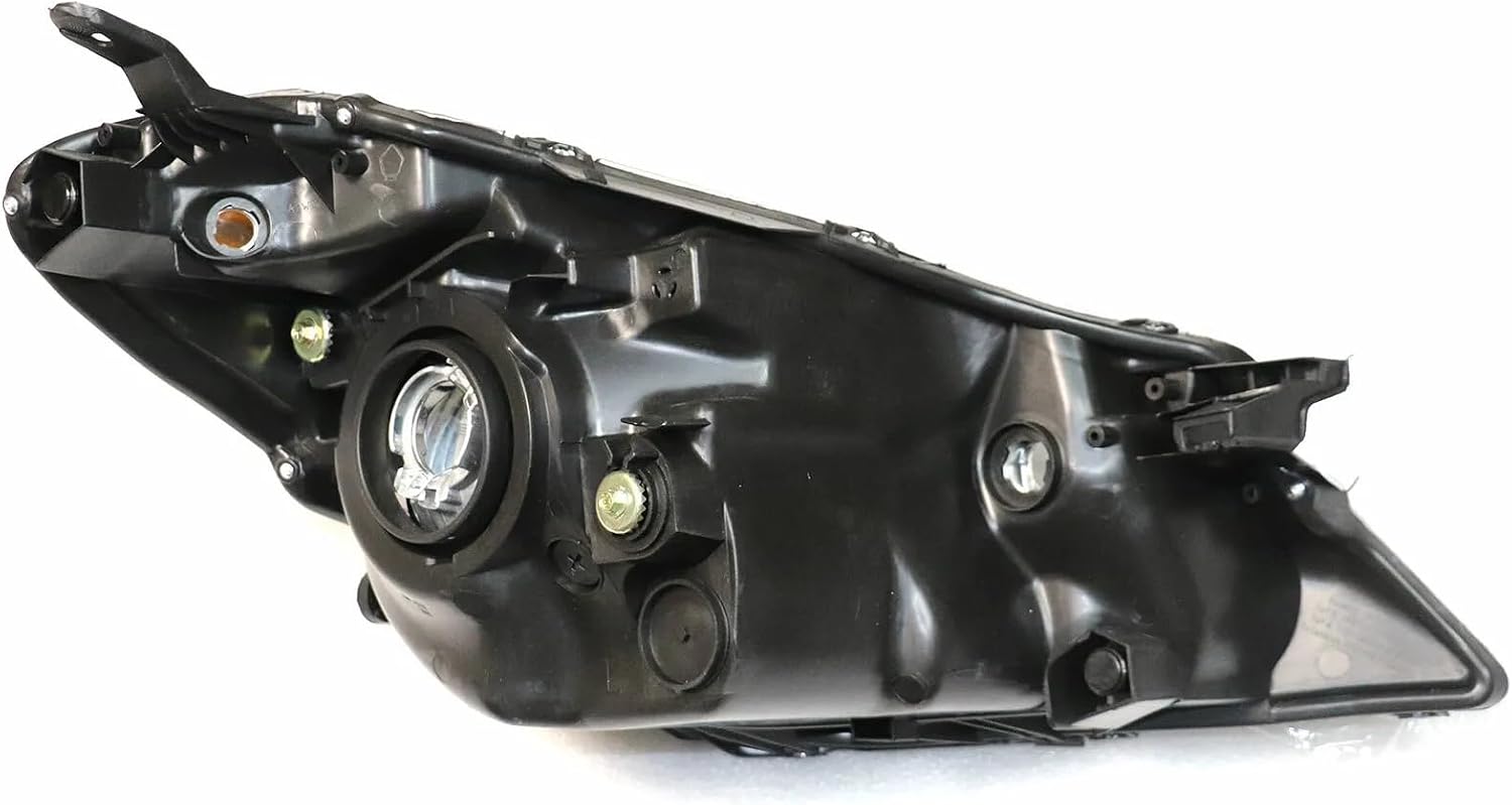 For Toyota Yaris/Vitz 2012-2014 Hatchback Headlights Headlamps Headlamps Headlights Left+Right Pair Replacement, Projector Halogen Headlight 6Pin, Black Housing Clear Lens Front Head Light Lamp