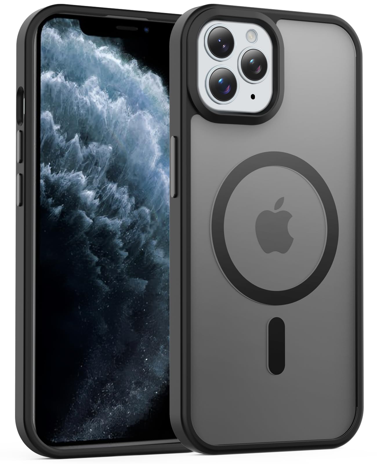 Temdan for iPhone 11 Pro Max Case, Compatible with Magsafe, Anti-Yellowing, Military-Grade Protection, Shockproof Slim Magnetic Phone Case Cover, Black