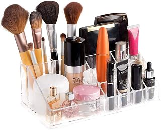 GreenLife® Acrylic Makeup Organizer Cosmetic Jewelry Display Box Detachable Makeup Brushes Lipsticks Holder Plastic Vanity Set Stackable Containers Storage Multipurpose Container Box Case(1029)