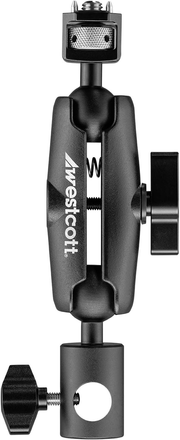Westcott Dual-Joint 3/8" Anti-Twist Tilter Bracket - Compatible with SmallRig, ARRI, Ice Light 3