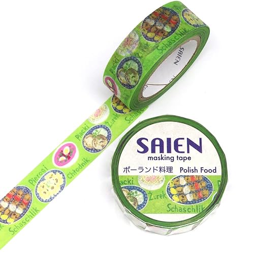 Miniatura 3 de Cinta adhesiva japonesa Washi *Hecho en Japón *0.591 in x 32.8 ft Polaco Food SAIENTR-0178