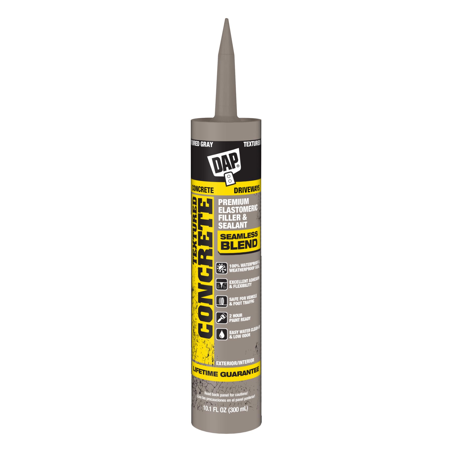 DAP 7079808676 Concrete Filler, Textured Gray, 10 Ounces
