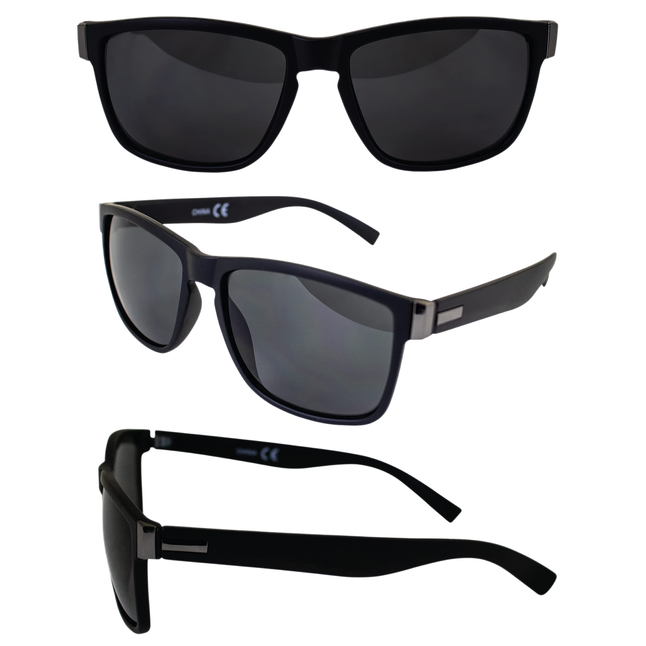 AlterImage Drift Sports Fashion Retro Sunglasses for Men or Women 2 Pairs Black Frame w/Smoke Lenses & Tortoise Frame w/Brown Lenses