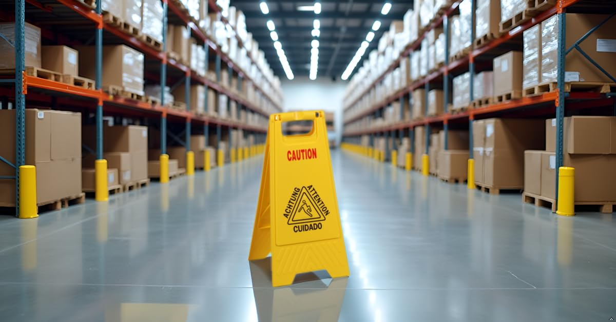Señal de precaución "Wet Floor", color amarillo brillante, resistente, resbaladizo cuando está mojado, con marco en A