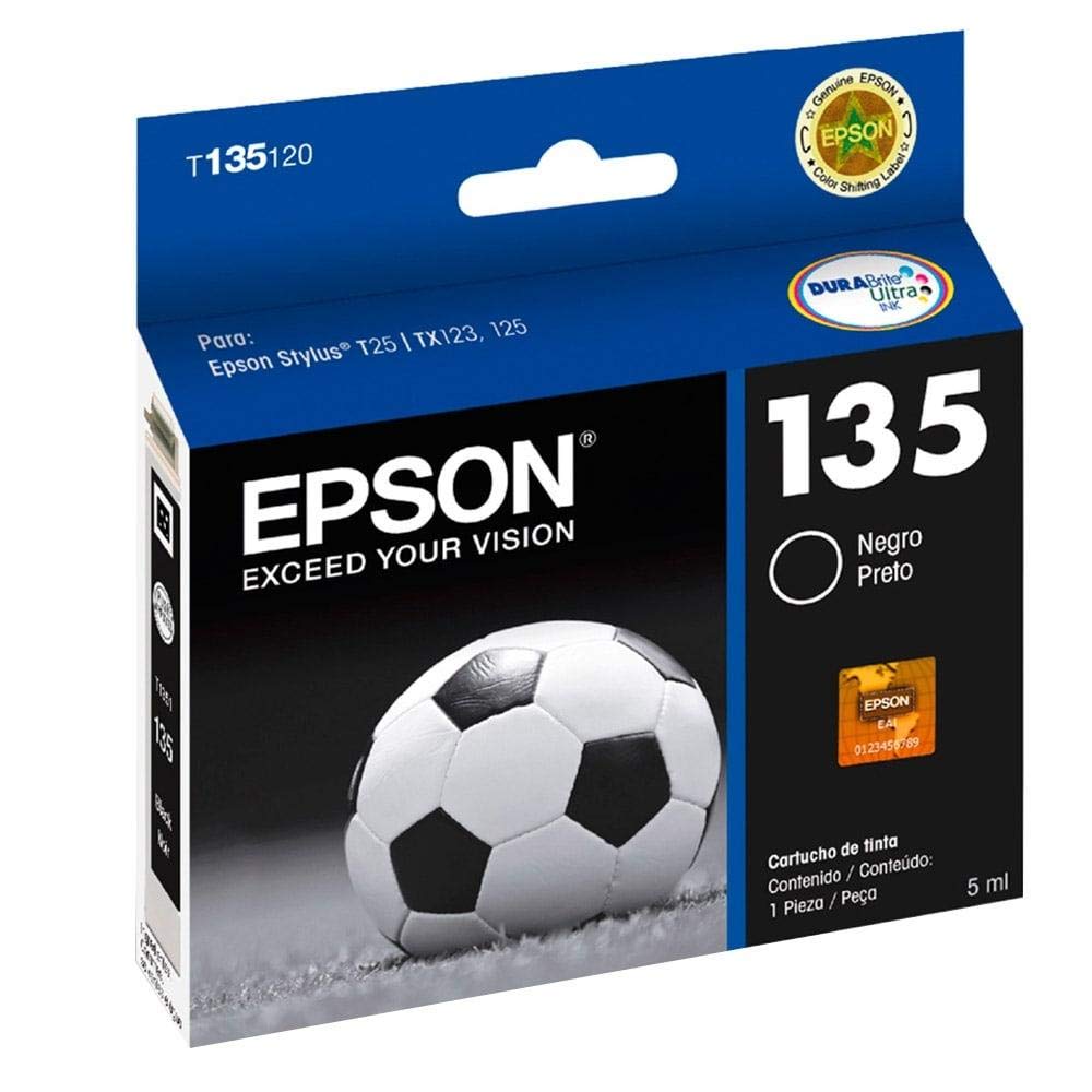 Cartucho Epson T135120 Preto para T25/tx123/tx125 : Amazon.com.br