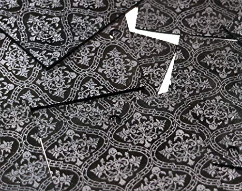 Stonestreet Embossed Leather Scraps For Jewelry, 10 Ornate Print Leather 3”X3” Pieces, Pearl Renaissance Cracked Ice Prints On Black Suede Leather Earrings And Crafts #TOP23