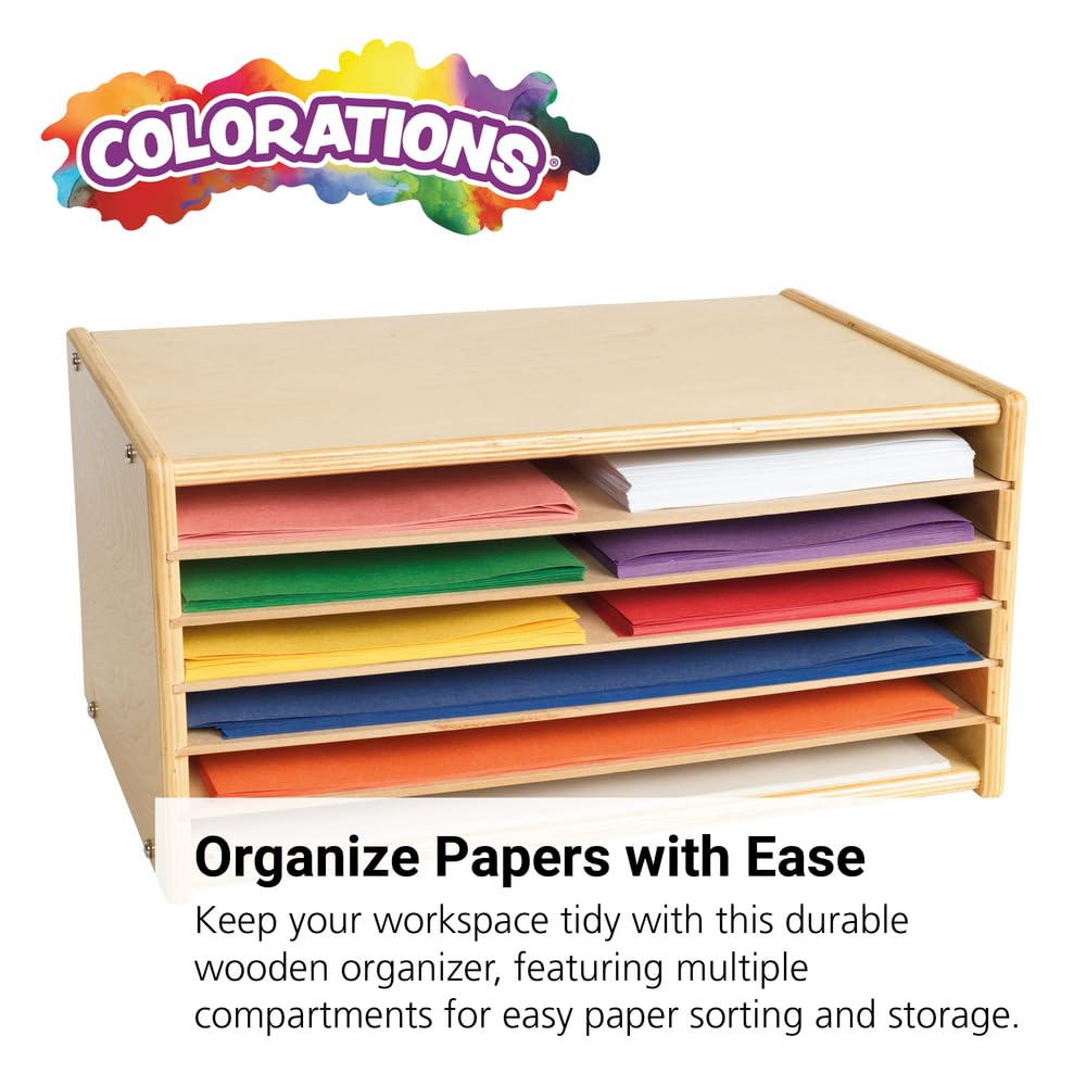 Colorations® Drewniany organizer do przechowywania papieru