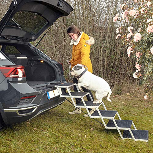 ONVAYA® Hundetreppe faltbar | Hunderampe Einstieghilfe für Autos oder hohe Betten | klappbare Haustiertreppe | stabile Hundeleiter | praktisch & leicht | für bis zu 60 kg (6 Stufen)