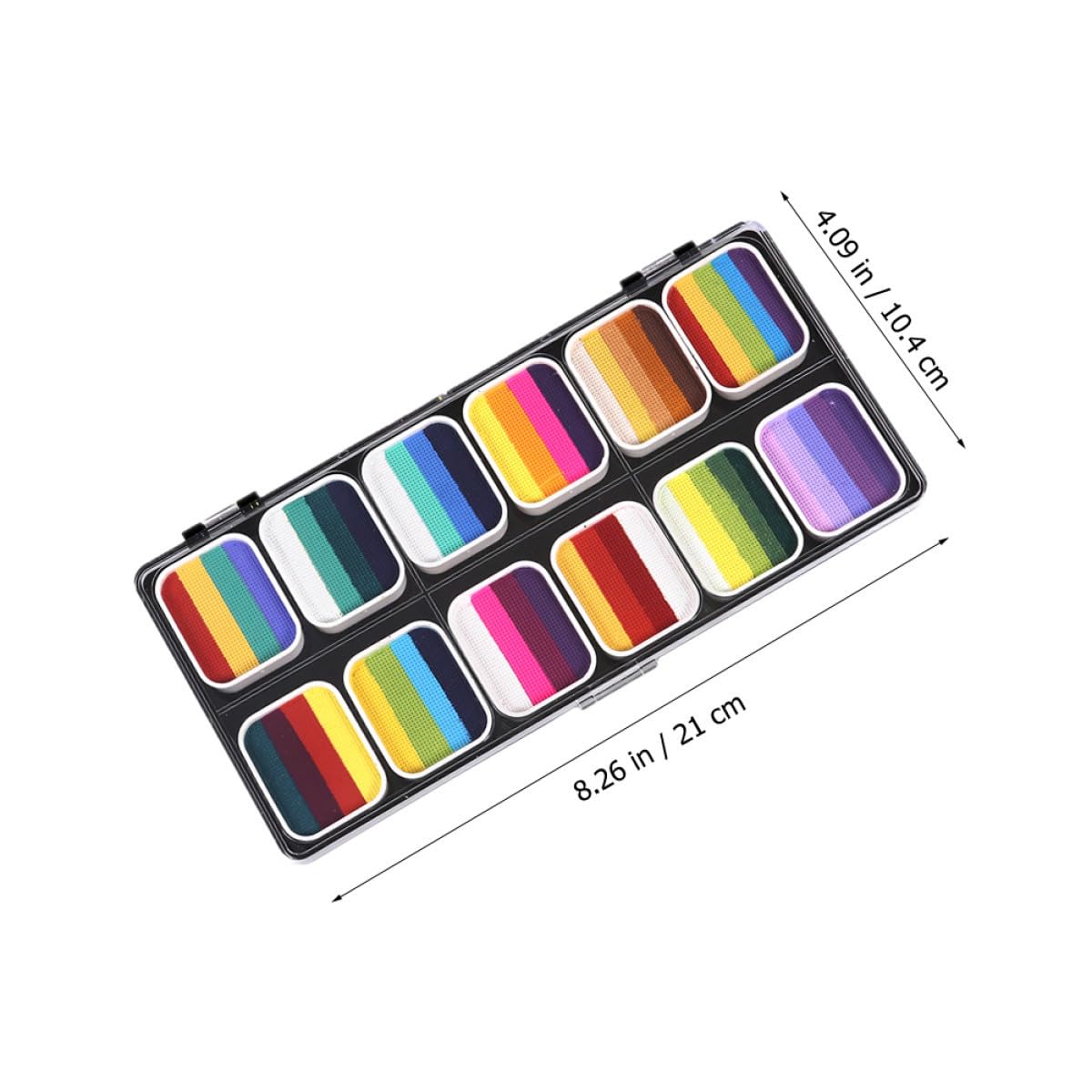 Kit de Pintura Facial para Adultos de 12 Colores con 12 Compartimentos