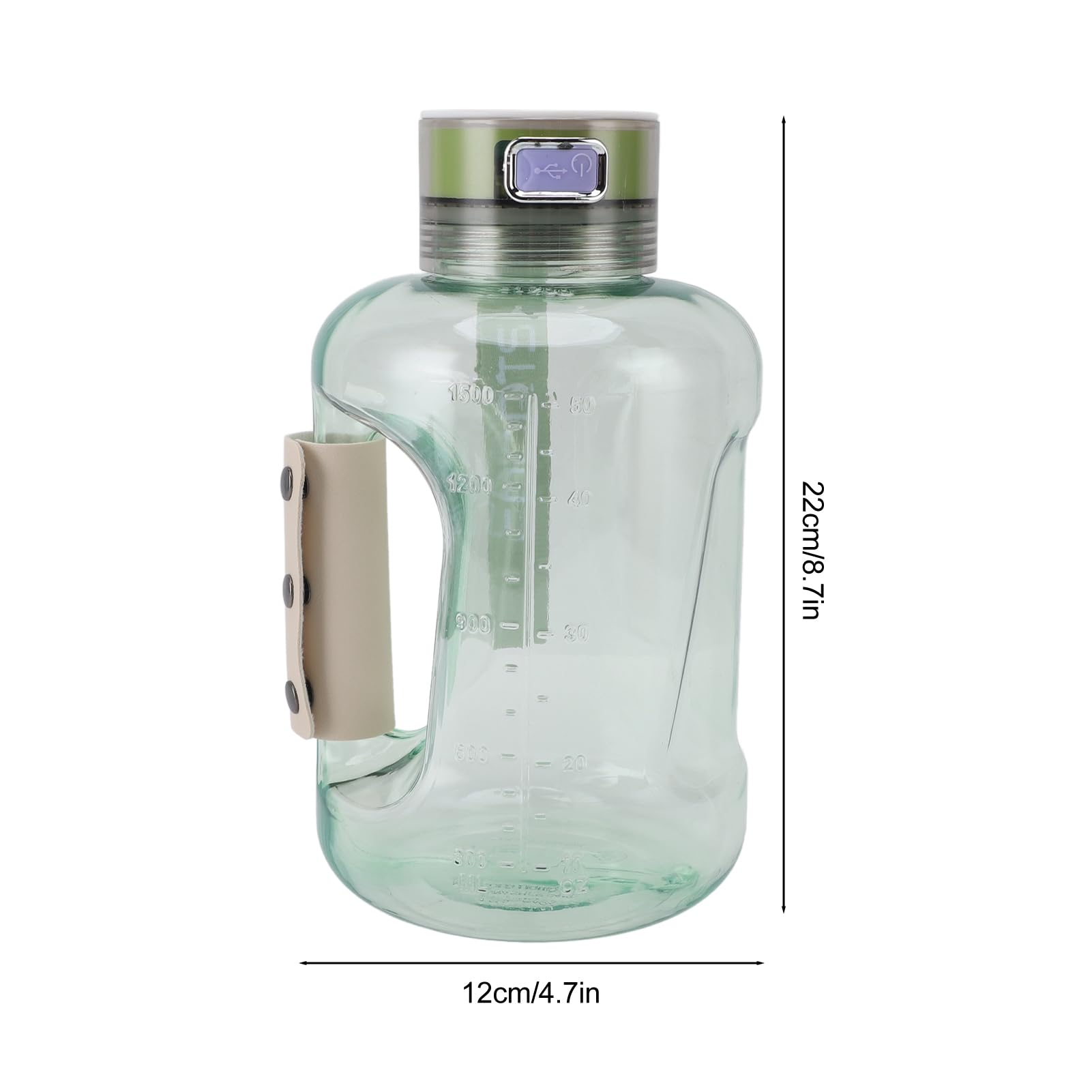 1,5 L Wasserstoff-Wasserflasche, Wasserstoff-Wassergenerator mit Großer Kapazität und SPE-PEM-Technologie, Wasserionisator für Outdoor-Sport, Büro, Reisen, für die Liebe