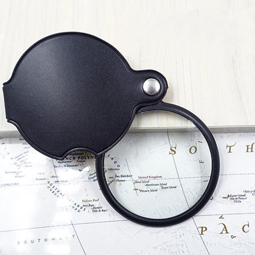 Loupe de Poche Porte-clés Portable Petit Loupe Pliable en Métal Loupes de Lecture Bijoux 15X Grossissement 20mm Multifonction Décoration pour Lecture Inspection Bijoux Pièces de Monnaie