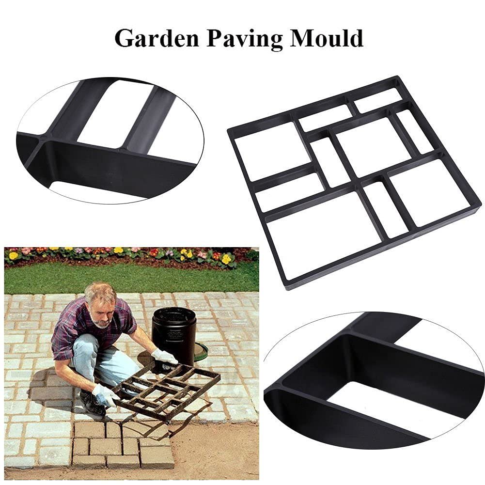 GOTOTOP Paving Moulds Garden Driveway Mould Cement Mould Reusable for Garden Courtyard Patio and Walking 45X40X4cm - Image 4