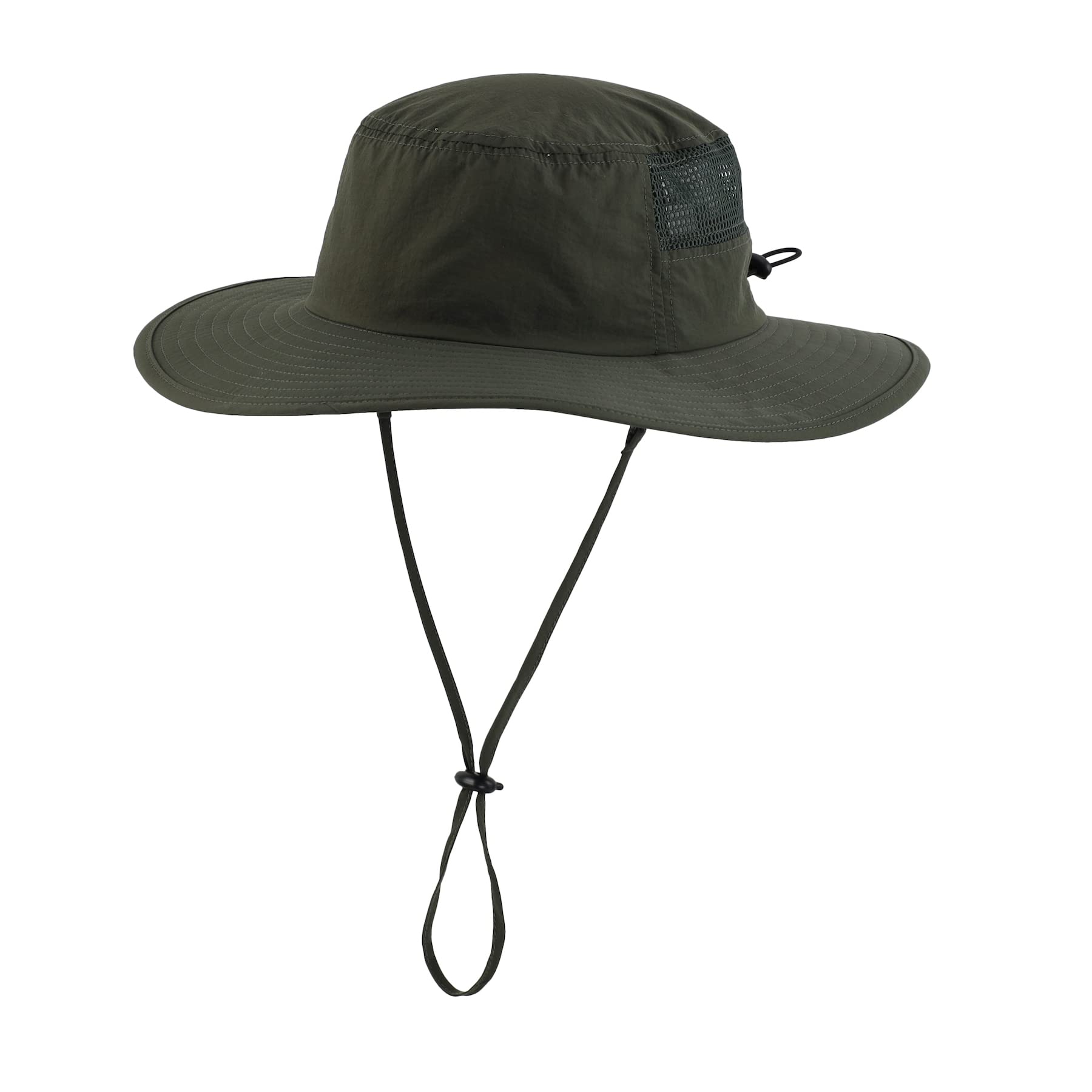 Chapeau de soleil à large bord pliable taille unique vert militaire - 8