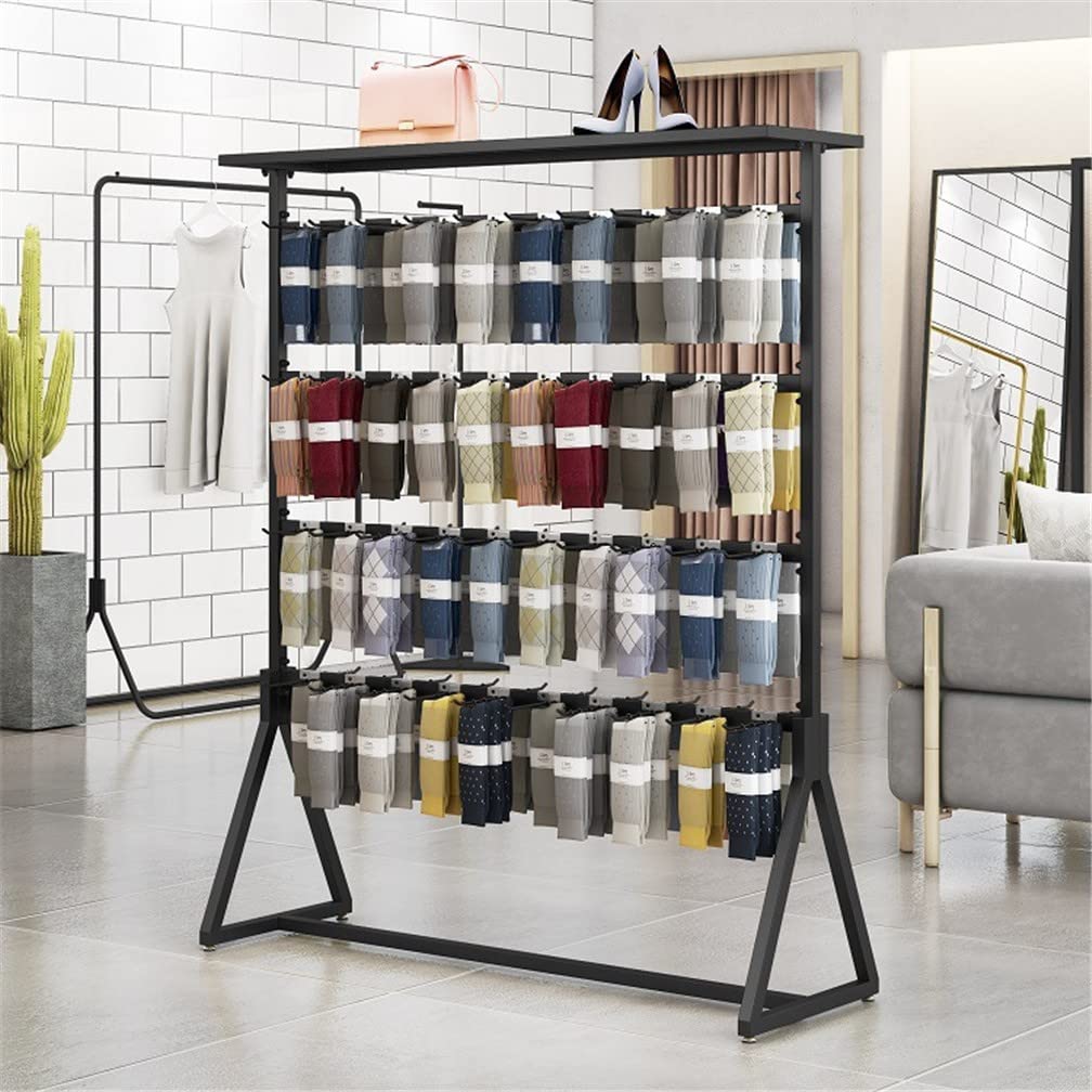 Espositore per Scaffale Dorato, Scaffale in Metallo Utilizzato per Visualizzare Pantofole, Biancheria Intima, Calzini, Custodie per Cellulari, Accessori per Scaffali E Altri