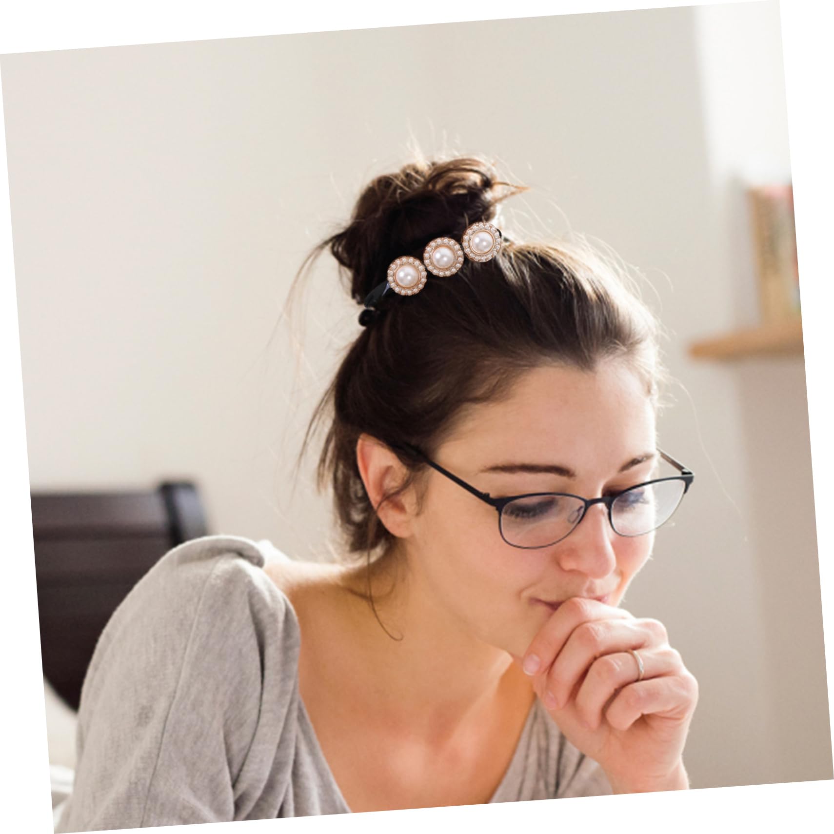 FRCOLOR 12piezas Hacer Moños De Pelo Herramienta De Estilo Retro Perlas Accesorio De Peinado Rápido Para Mujeres y Niñas Para Uso Diario y Fiestas