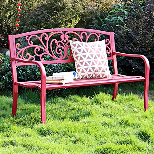 Banc de parc en métal pour créer un coin lecture ombragé dans la cour