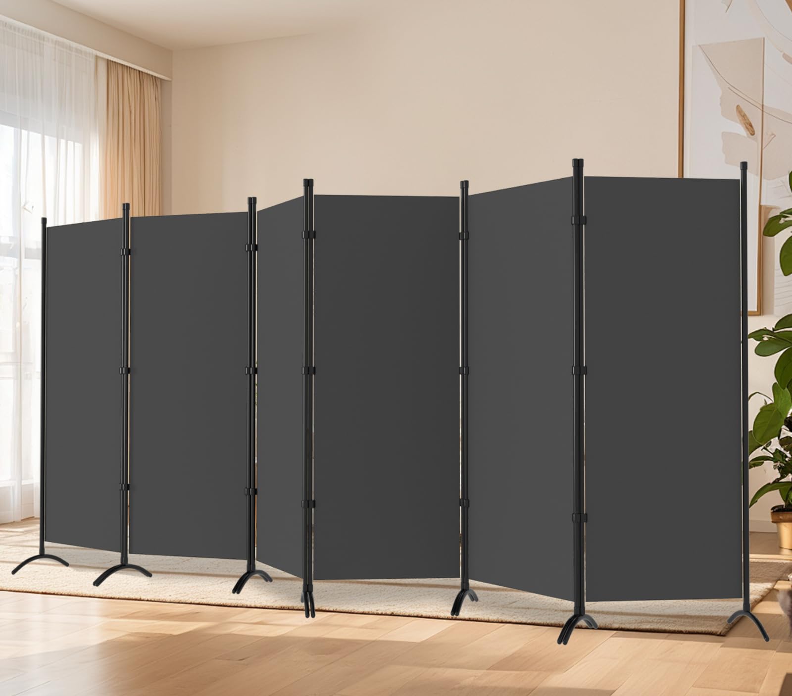 Amazon.com: Room Divider-6 Panels Grey Folding Privacy Screens, 6