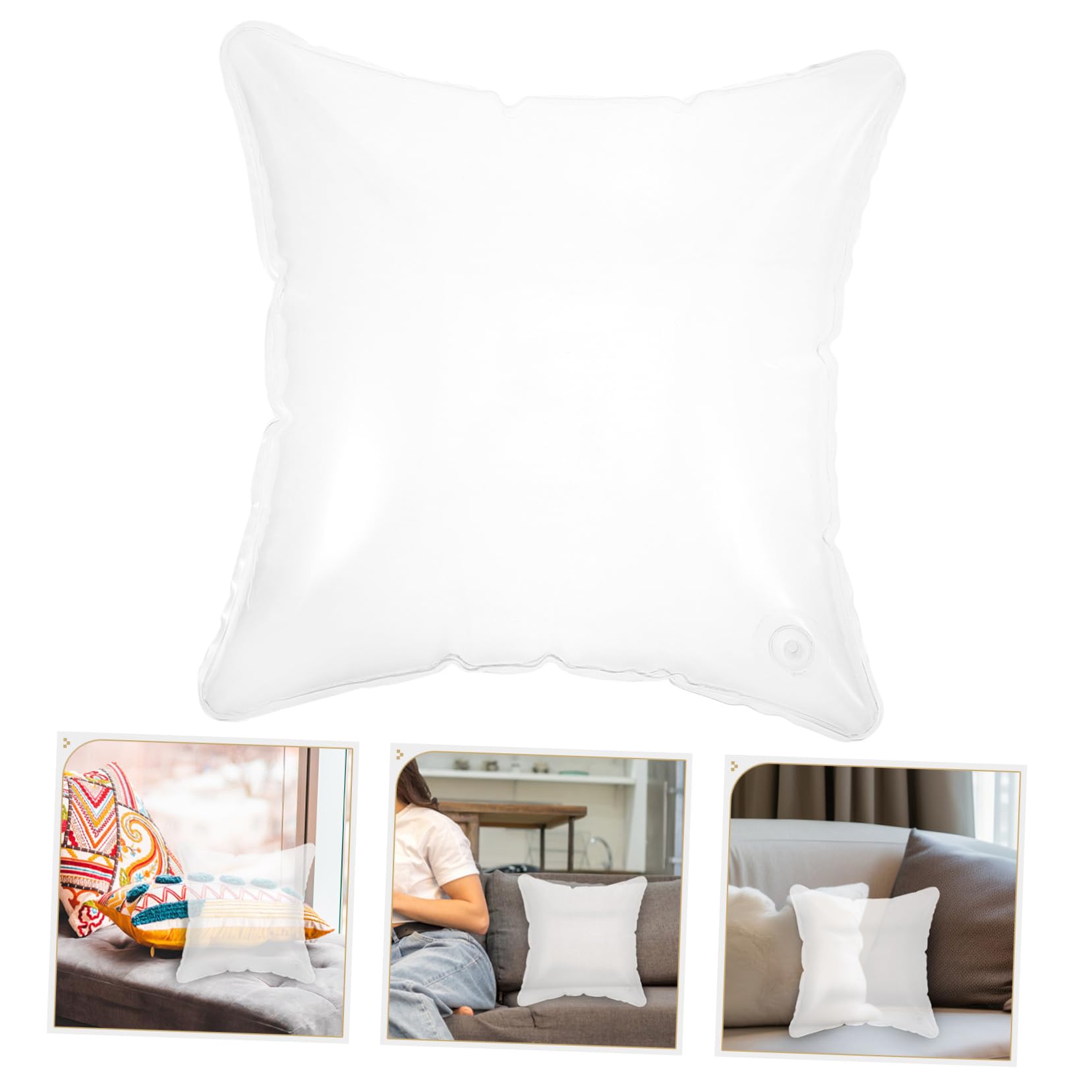 TOPBATHY 3 Pièces Oreiller Gonflable Oreiller De Camping Gonflable De Remplissage d'air Pliable Coussins pour Canapé Lit s Transparent Insert Équipement