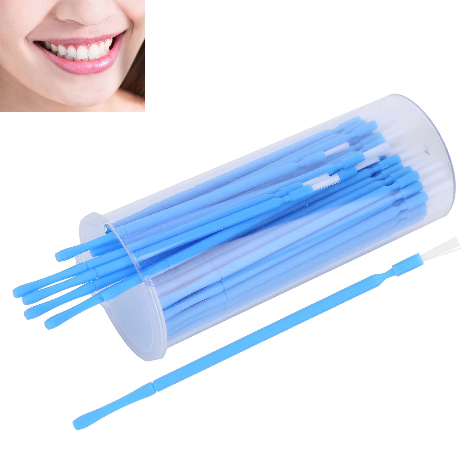 100 Pièces Applicateur de Fluorure Dentaire Jetable Blanchissant la Brosse Désensibilisante Cohésive, Accessoire Dentaire, Accessoire pour les Dentistes à Usage Domestique