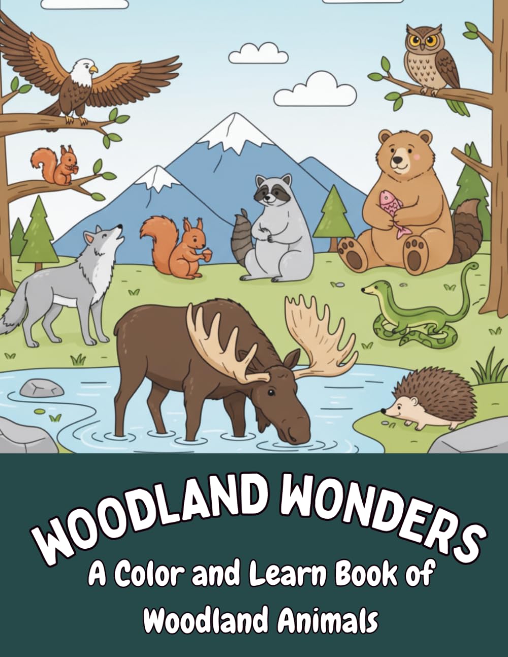 Woodland Wonders: A Color and Learn Book of Woodland Animals