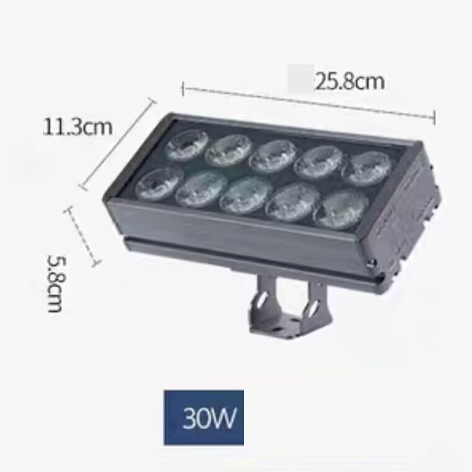 Foco LED Rectangular, Impermeable IP65, Para Exteriores, Para Patios, Hoteles, Villas, Iluminación De Paisajes(White,30W-220V)