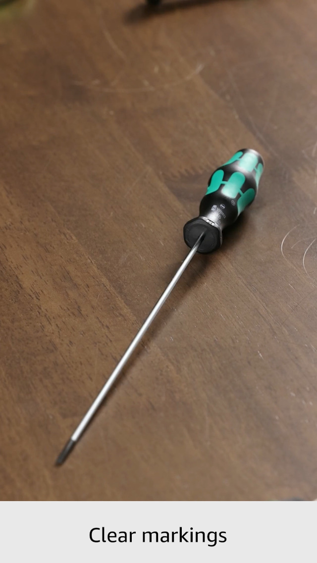 Image of Wera 05008009001 Kraftform Plus 335 Slotted Screwdriver, Without Lasertip, 3mm Head, 8 inch Blade Length