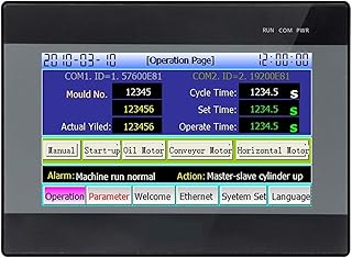 PLC HMI All-in-one QM3G-70FH-44MRT-485P/232H 7 Inch 24DI 20DO Programming PLC with Hmi Touch Panel Integrated