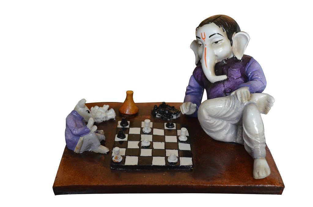 Karigaari India Polyresine Ganesha Playing Chess with mushika (B015D2HWGY) Amazon Price History, Amazon Price Tracker