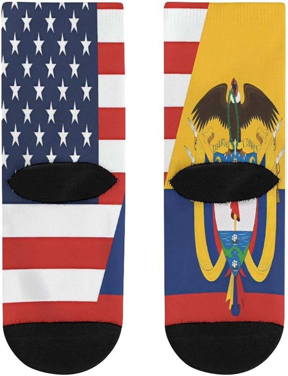 Flag of US Colombia Flag Knee High Socks Athletic Long Stockings Sport Casual Crew Tube Sock Boot