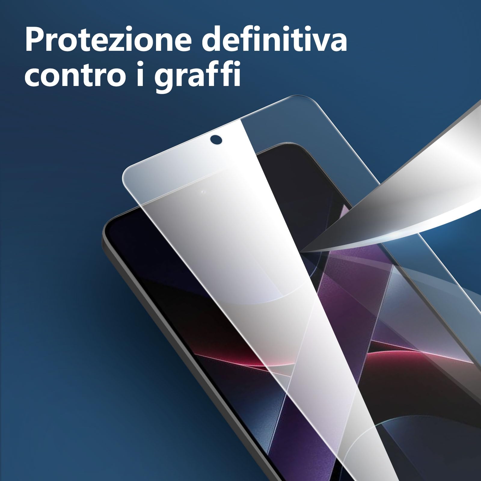NEW'C 3 Pezzi, Vetro Temperato per Xiaomi POCO X7 Pro, Pellicola Prottetiva Anti Graffio, Anti-Impronte, Senza Bolle, Durezza 9H, 0,33mm Ultra Trasparente, Ultra Resistente