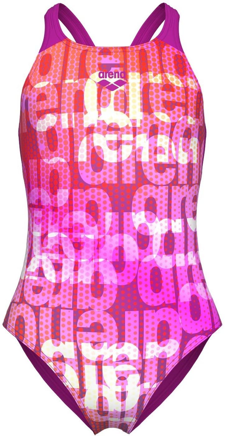 ARENA G Multi Colours Swimsuit V Back PINK Multi-Very Fuchsia - 140