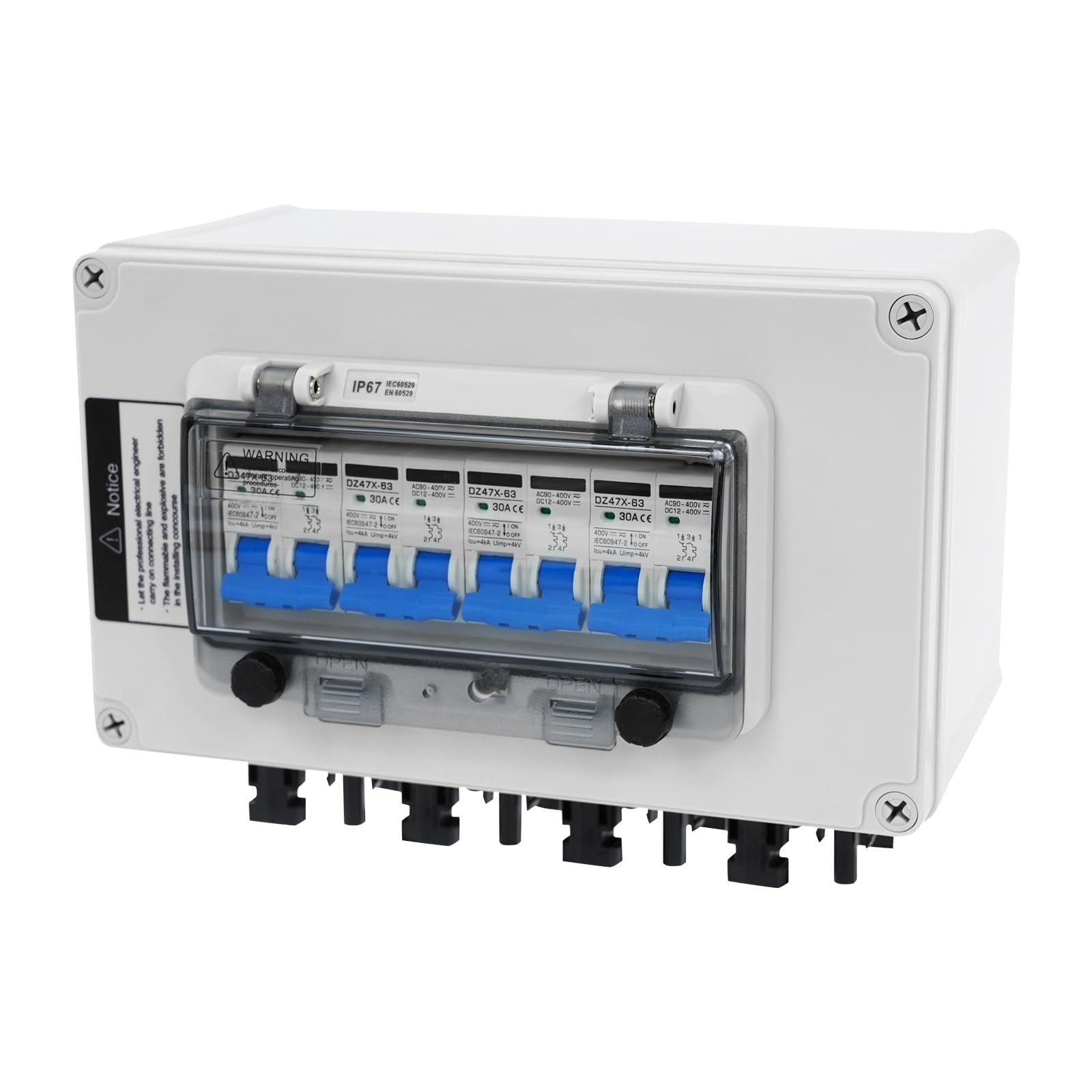 Interruttore separatore solare 4 corde 30A IP67 PV scatola di giunzione