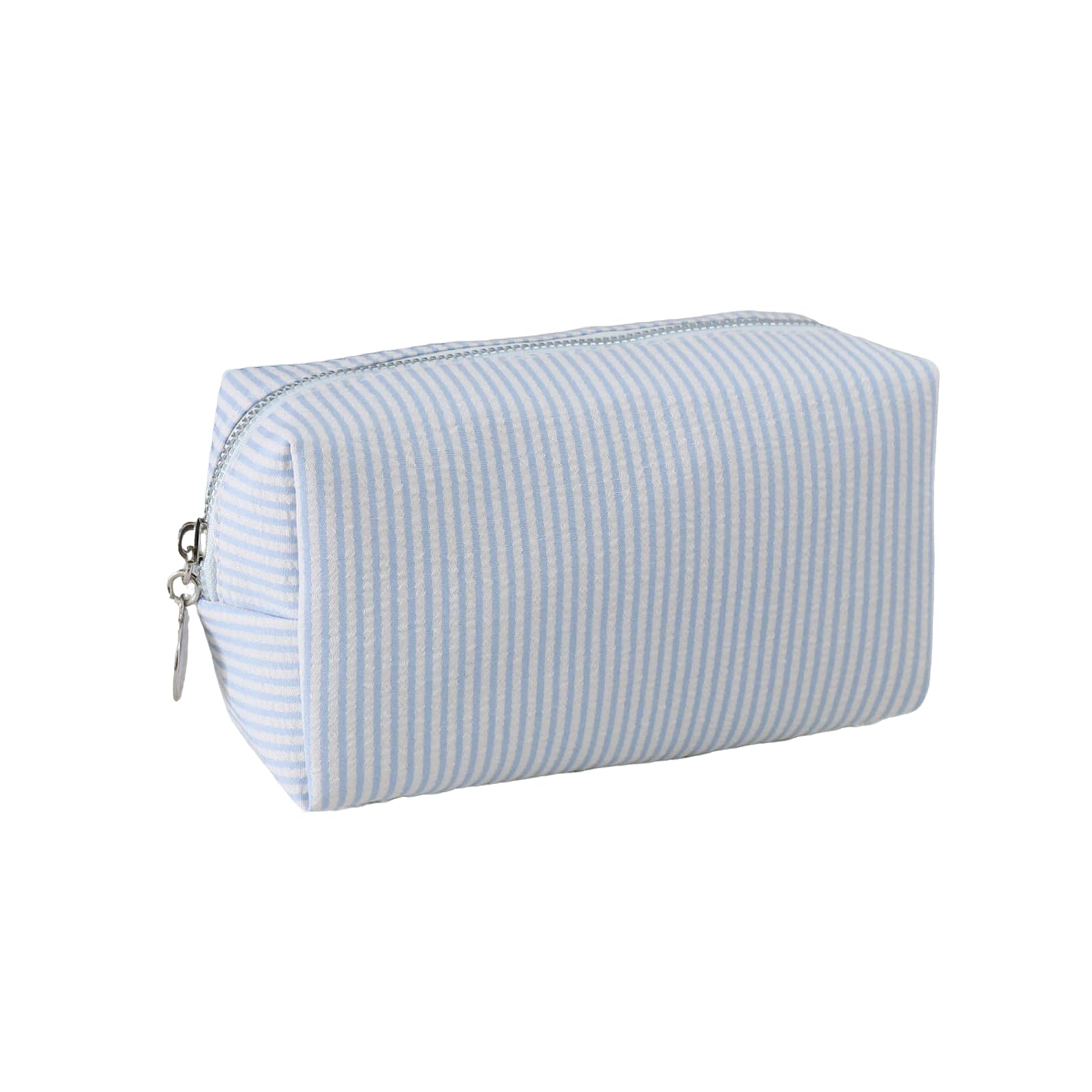 Pencil case, Striped Pencil Pouch,Stylish Simple Pen Bag with Practical Zip, Cosmetic Bag, Pencil Bag Stationery Pouch for Teenage Boys Girls School College (Blue)