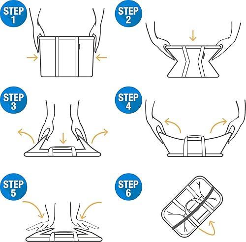 Miniatura 6 de CleverMade Leakproof Collapsible Insulated Cooler Bag, Portable Foldable Soft Side Tote Holds 183050 Cans, Lunch & Cold Beer, Use wReusable Freezer