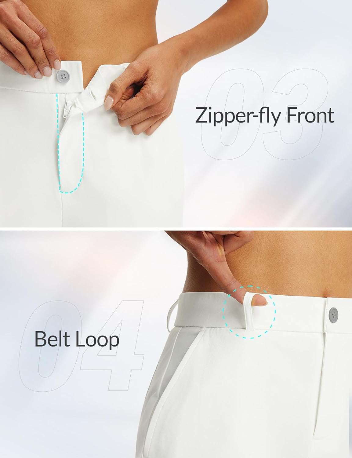 baleaf Women's Golf Pants Straight Leg Stretch Work Travel Pant with Pockets Dressy Bussiness Casual Slacks UPF 50+ - Image 6