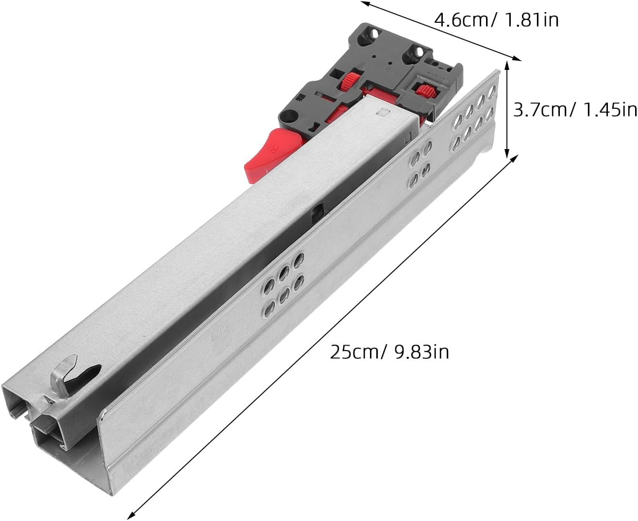 KALLORY 1 Pair 10 Inch Soft Close Undermount Drawer Slides, Full Extension Bottom Mount Drawer Tracks, Steel Silent Close Runners for Frameless Kitchen Cabinets
