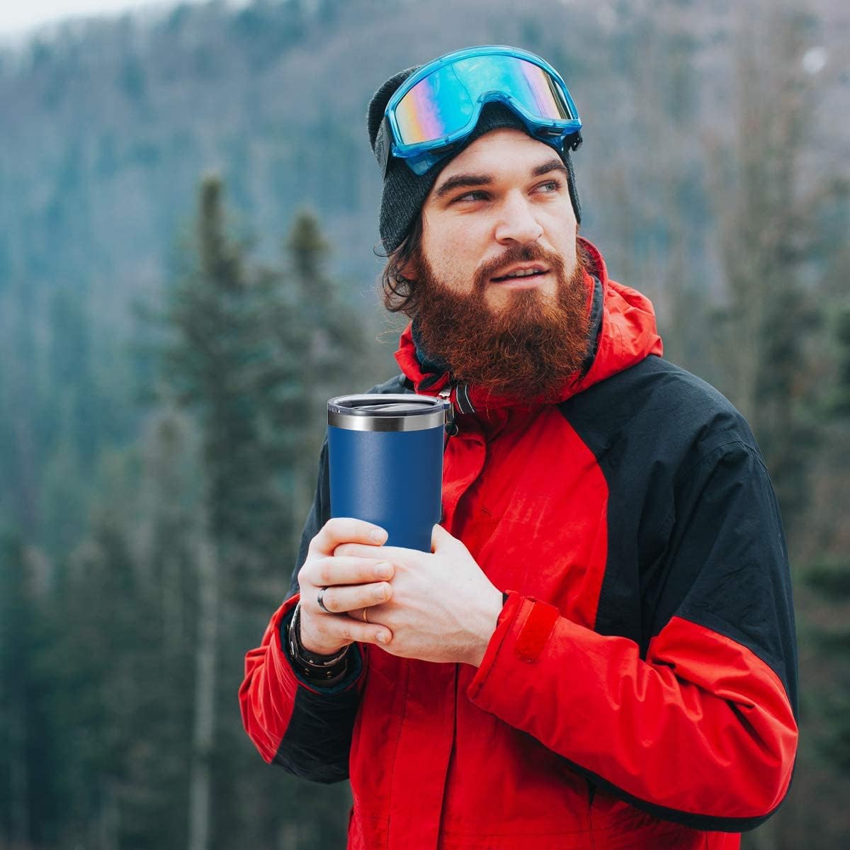 HASLE OUTFITTERS 30oz Stainless Steel Tumbler, Double Wall Vacuum Insulated Travel Mug Tumbler, Durable Insulated Coffee Mug, Gift Box Set (Dark Blue, 1) - Image 6